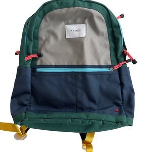 STATE Kids Green and Navy Backpack